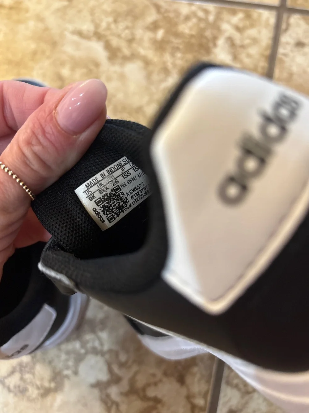 adidas black white